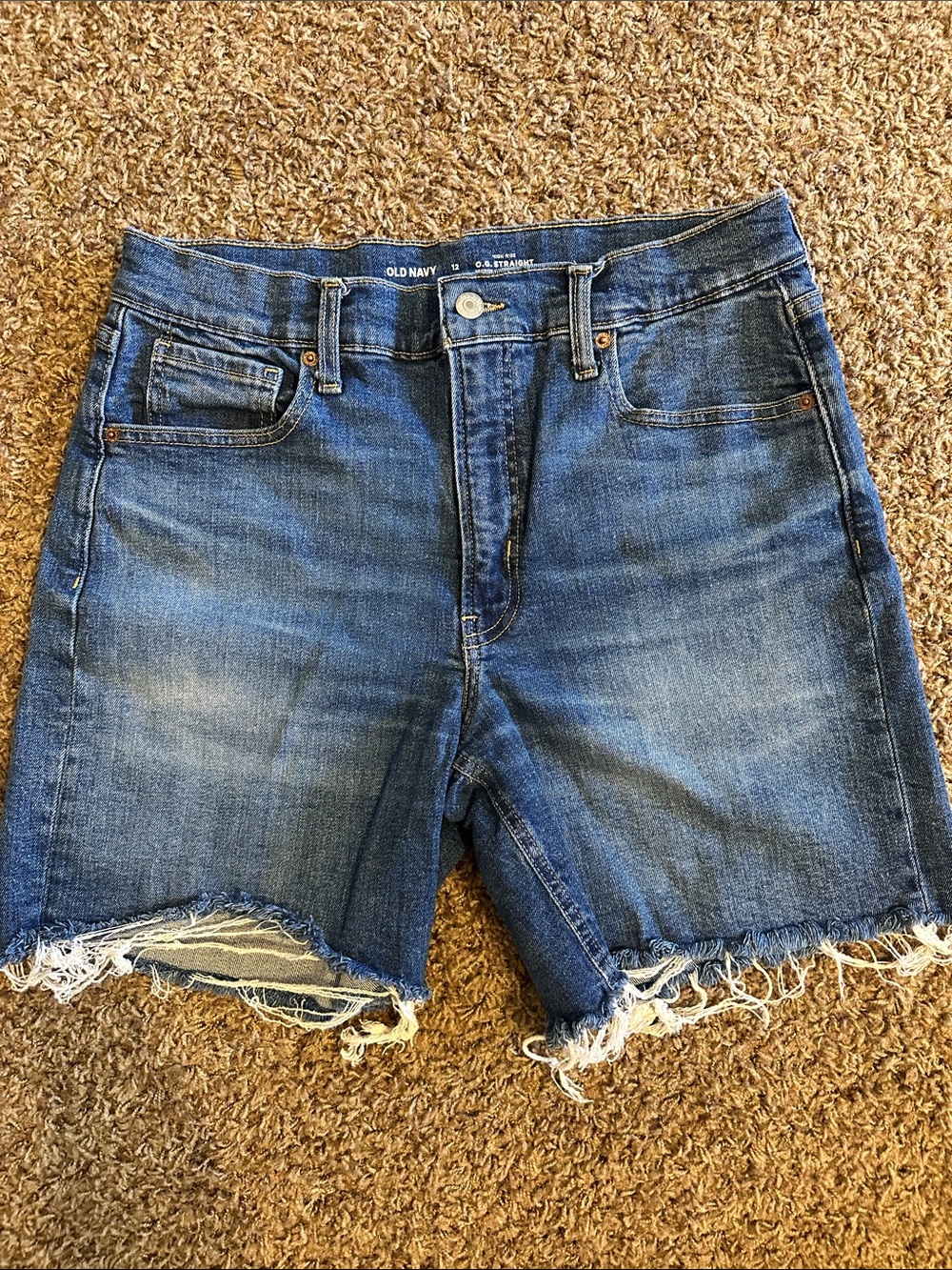Old Navy High-Rise Blue Denim Cutoff Shorts